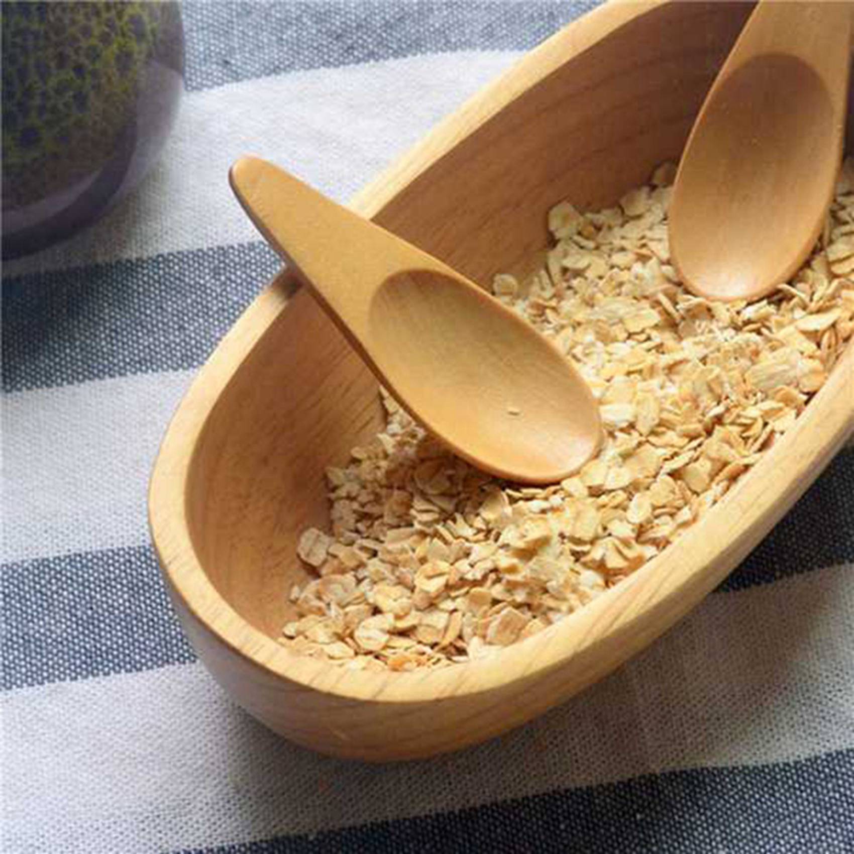 Coffee Tea Etc - A04G-10 Pieces Mini Wooden Spoon Condiments