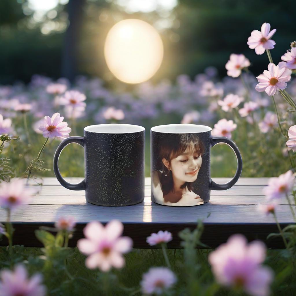 Coffee Tea Photos - Black ceramic color-changing cup DIY Photo