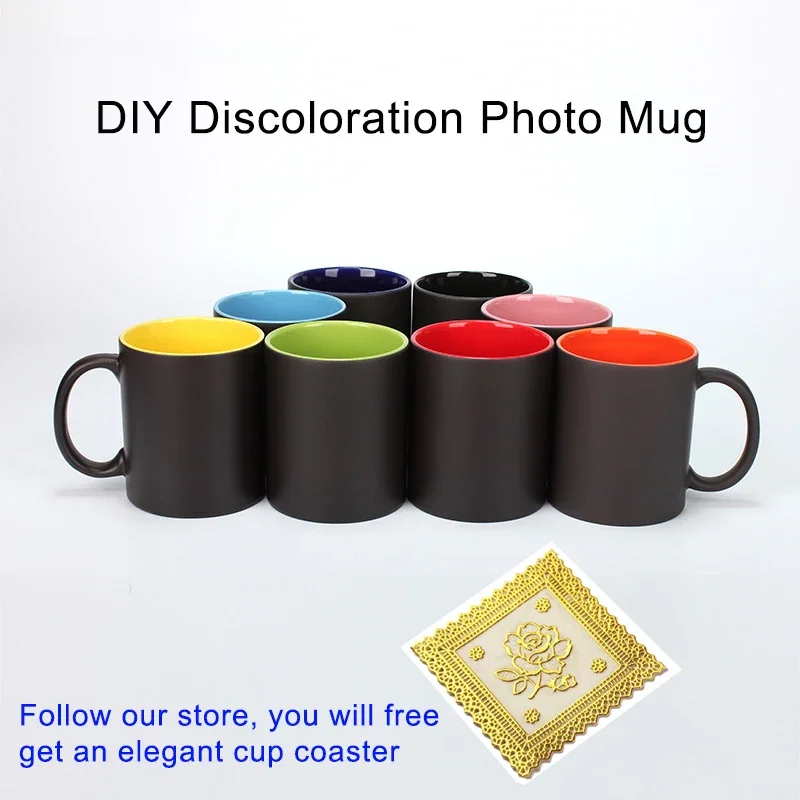 Coffee Tea Photos - DIY Photo Black mug Magic Color