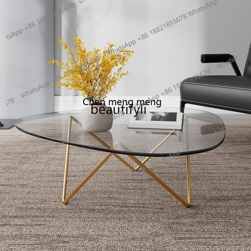 Coffee X Tea - X Tempered glass coffee table, simple