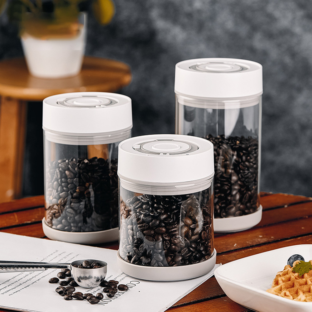 Coffee Tea Organizer - Kitchen Moisture-proof Glass Coffee Bean Jar