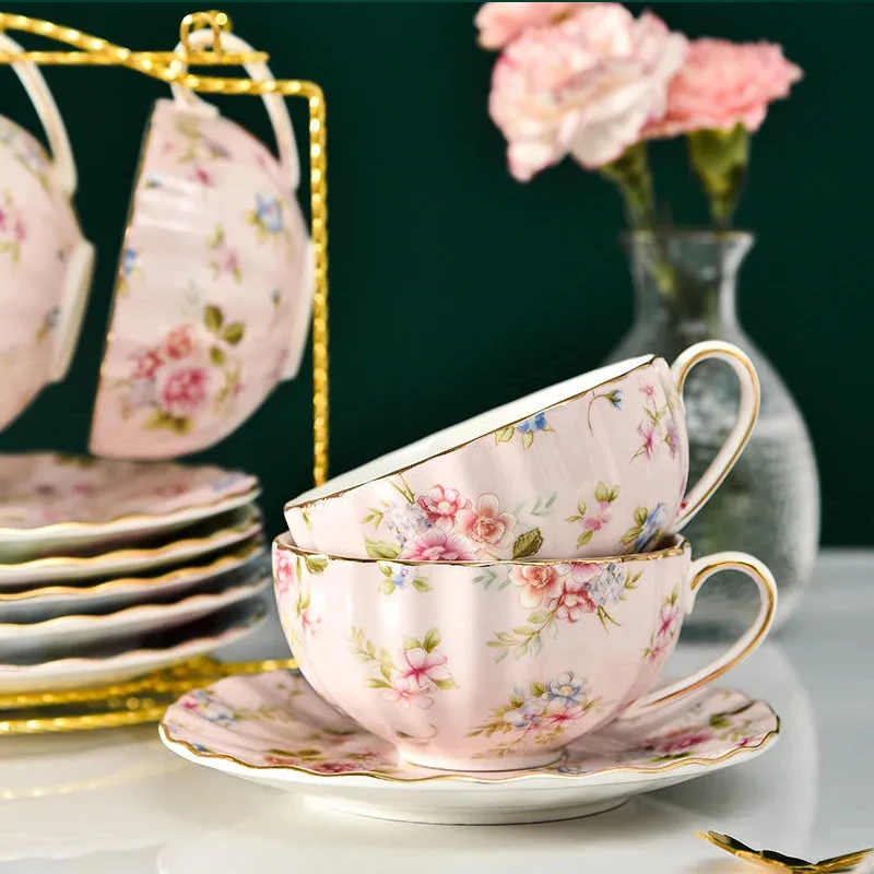 Coffee Tea Flower - 3PCS/Sets Pastoral style Flowers Tea Set
