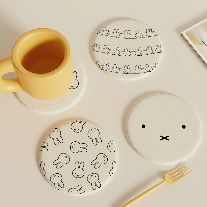 Good Coffee Tea - Miffy Kawaii Anime Coasters Cute Absorb