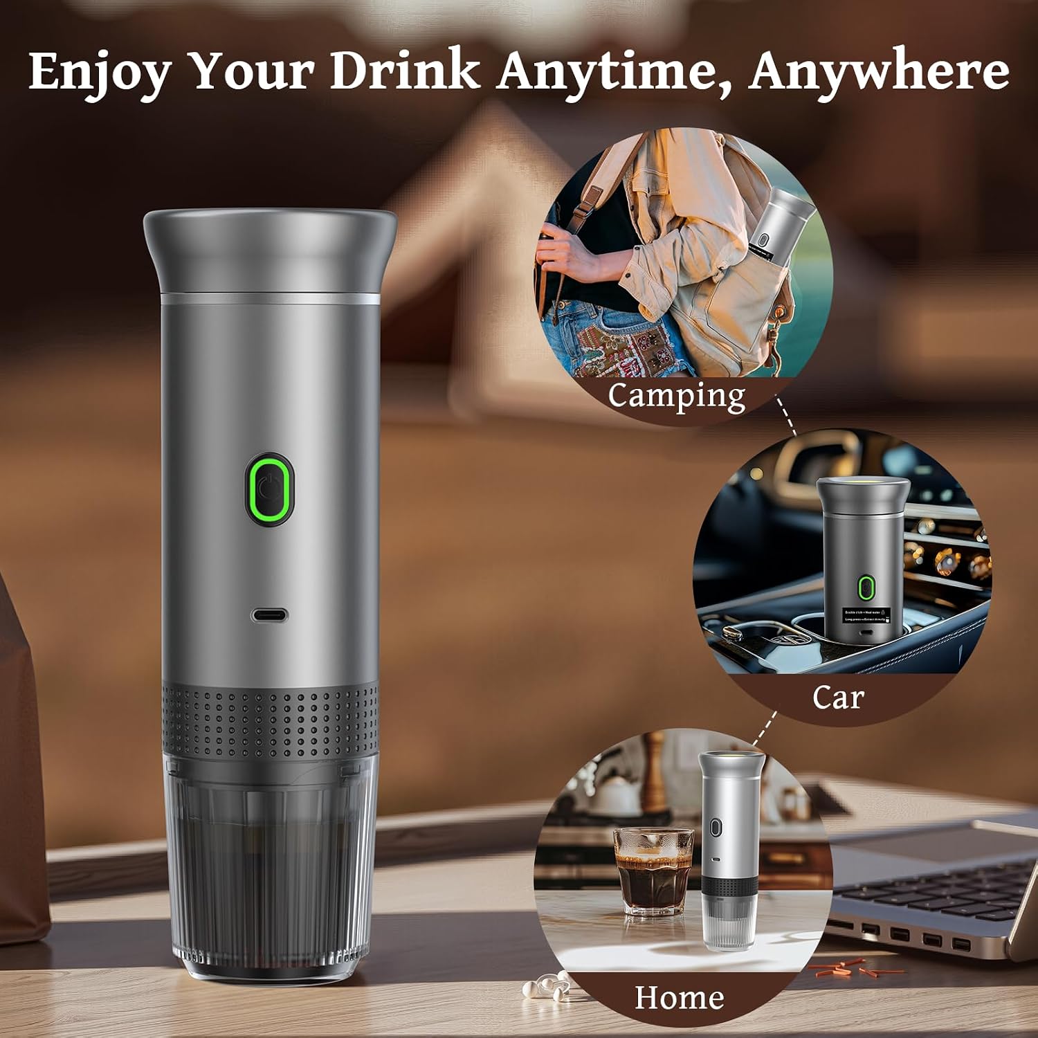 Coffee Tea Espresso Machines - 2026 New Upgrade Portable Coffee Maker