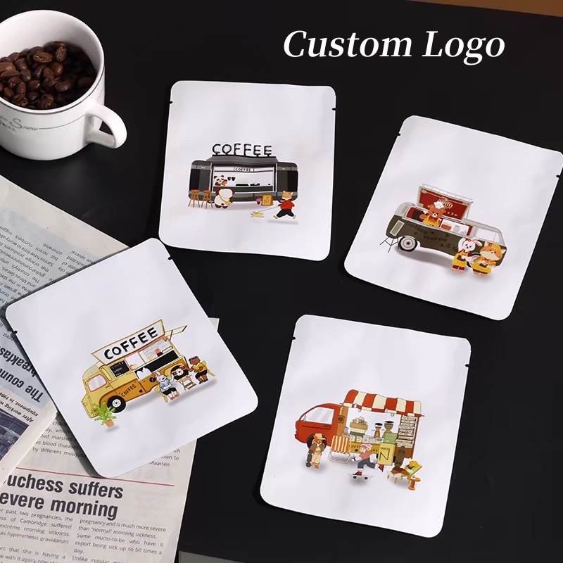 Coffee Tea Flower - 100pcs Customized Square Tea Bags, Small