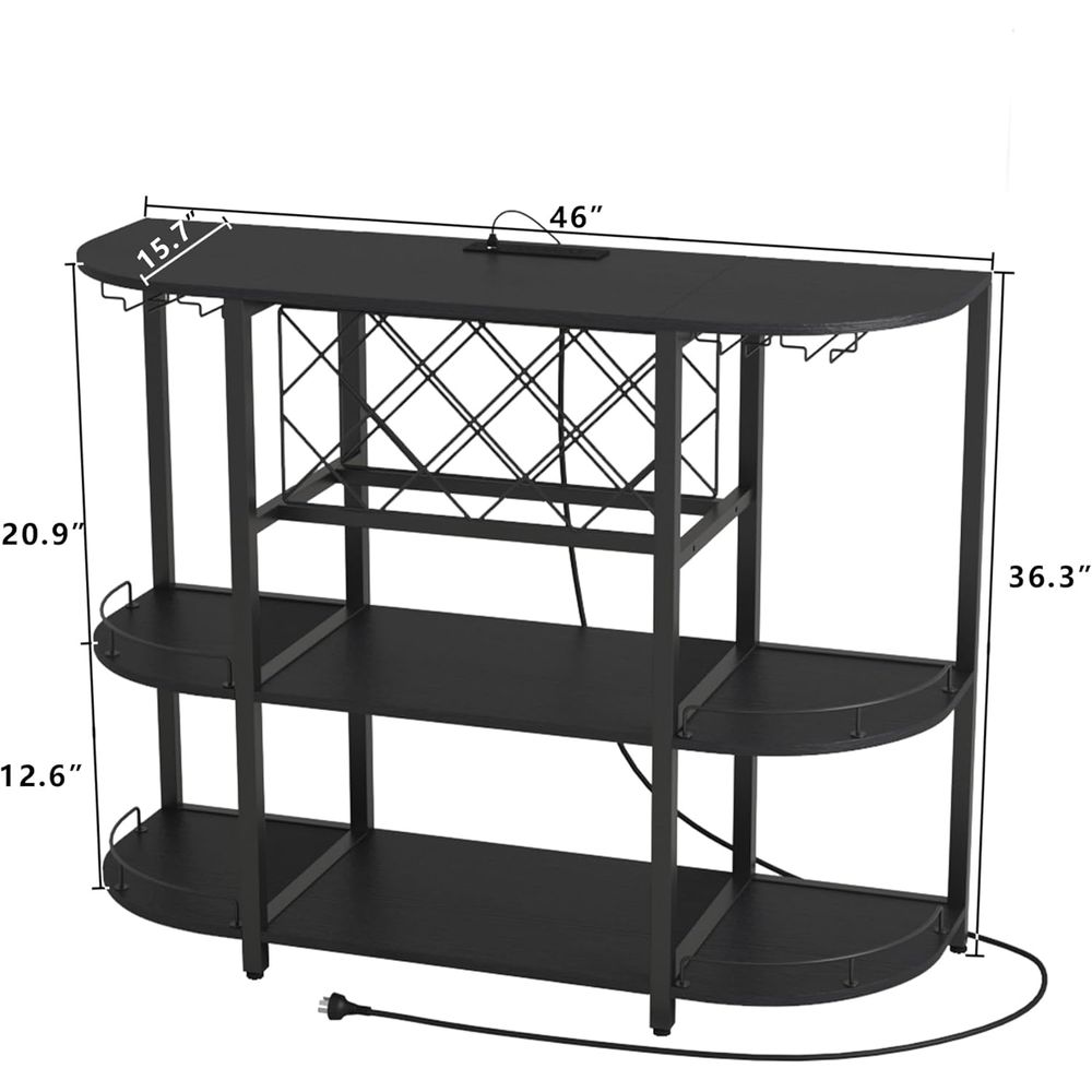 Black 3-Tier Coffee Table with - огляд і ціна Coffee & Tea Haus