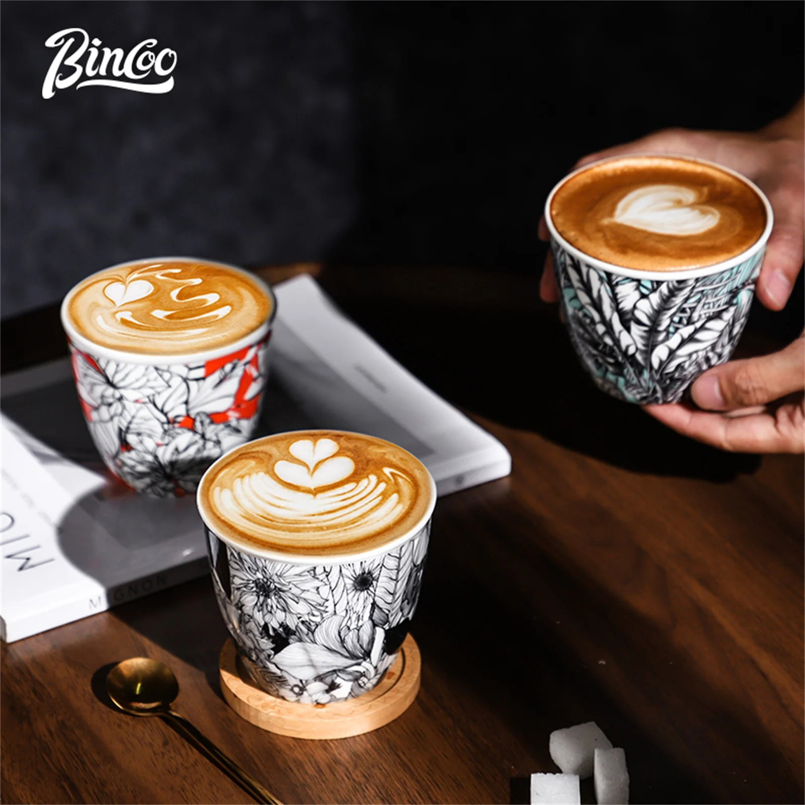 BINCOO Ceramic Coffee Cup Crea - огляд і ціна Coffee Tea Flower
