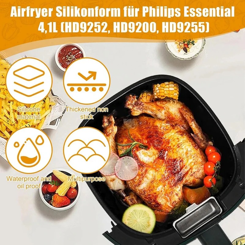 Silicone Air Fryer Mould for f - огляд і ціна Philips Air Fryer Hd9252