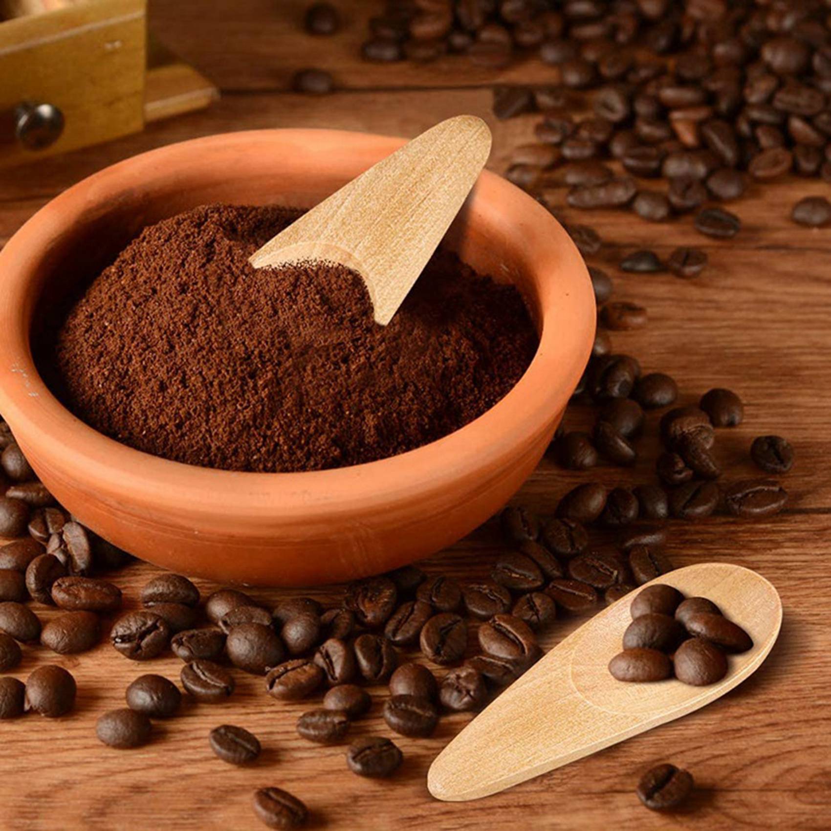 A04G-10 Pieces Mini Wooden Spo - огляд і ціна Coffee Tea Etc