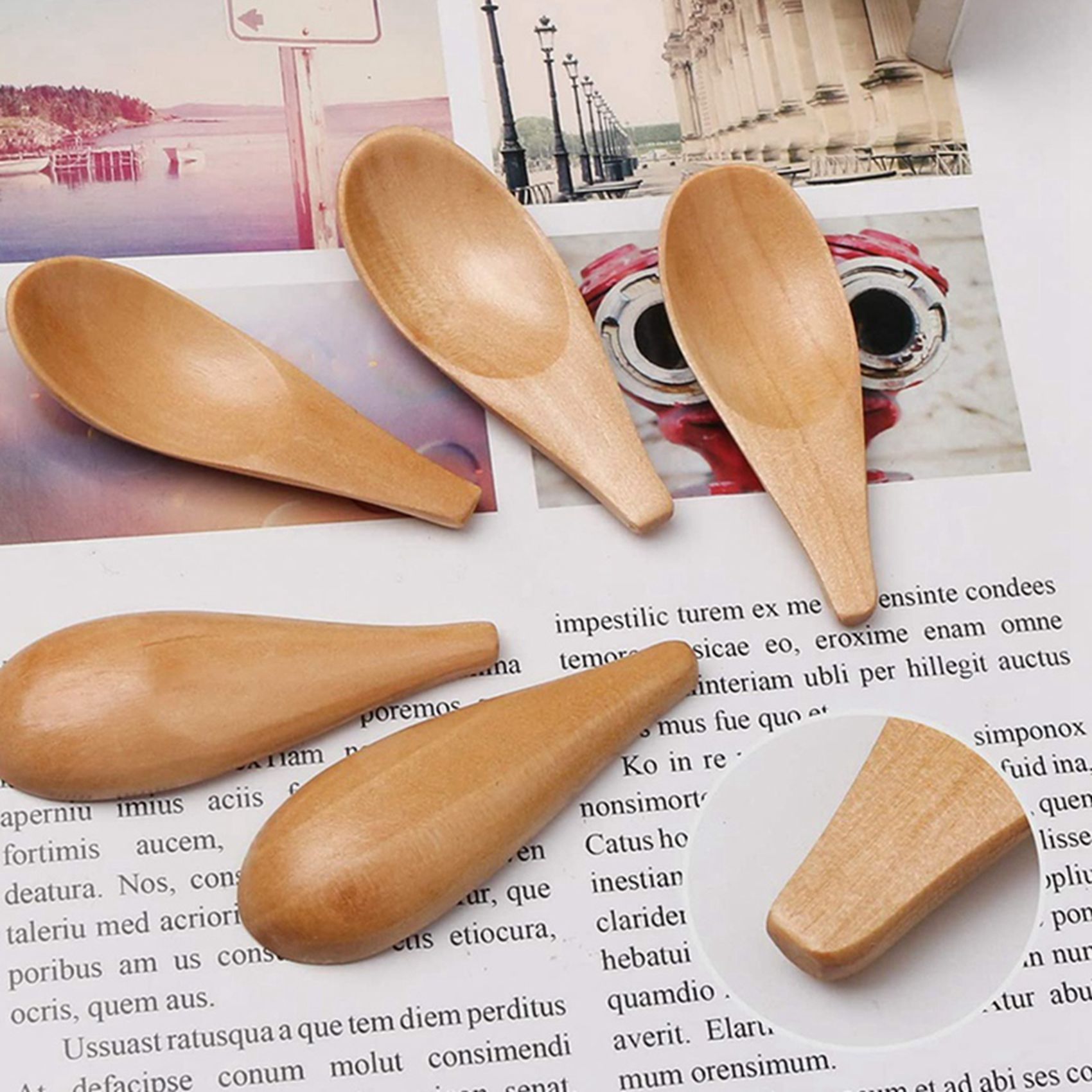 A04G-10 Pieces Mini Wooden Spo - огляд і ціна Coffee Tea Etc