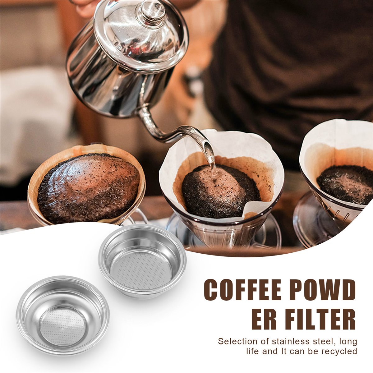 DT34 2PCS Stainless Steel 58mm - огляд і ціна Coffee Tea Espresso Machines
