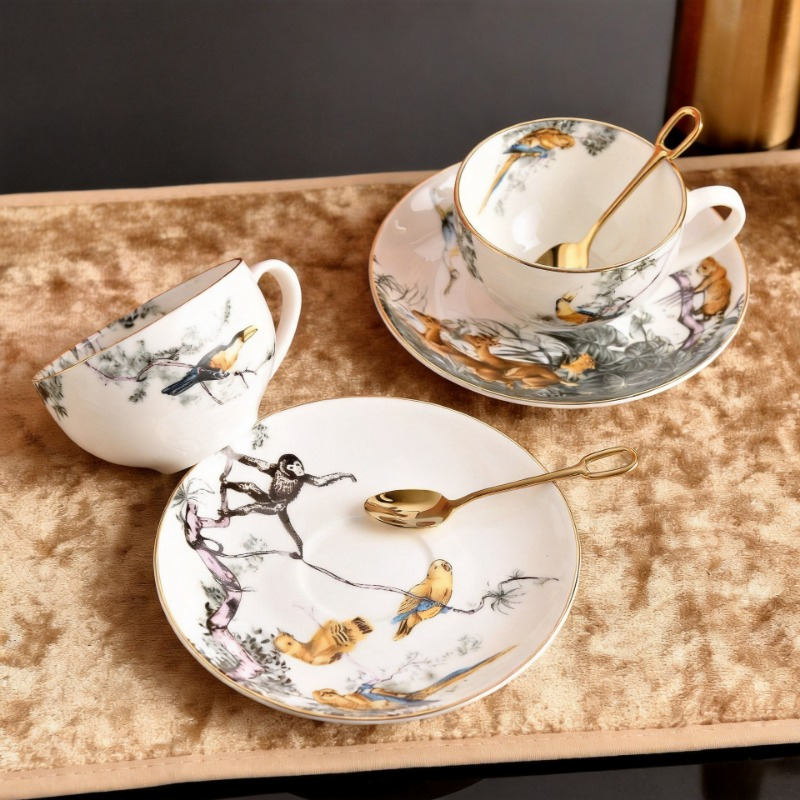 Retro British Bone China Jungl - огляд і ціна Coffee Tea Flower