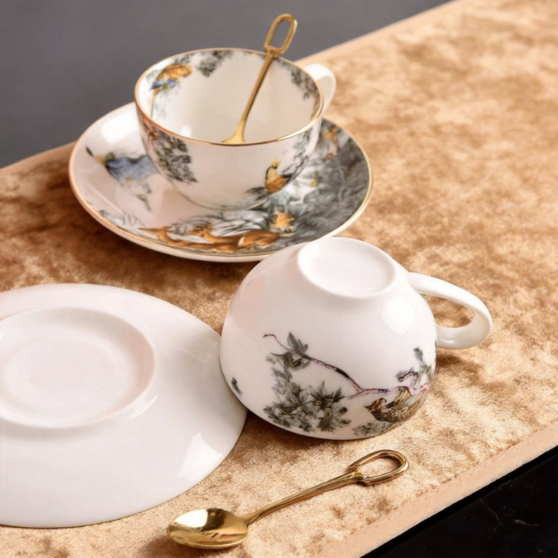 Retro British Bone China Jungl - огляд і ціна Coffee Tea Flower