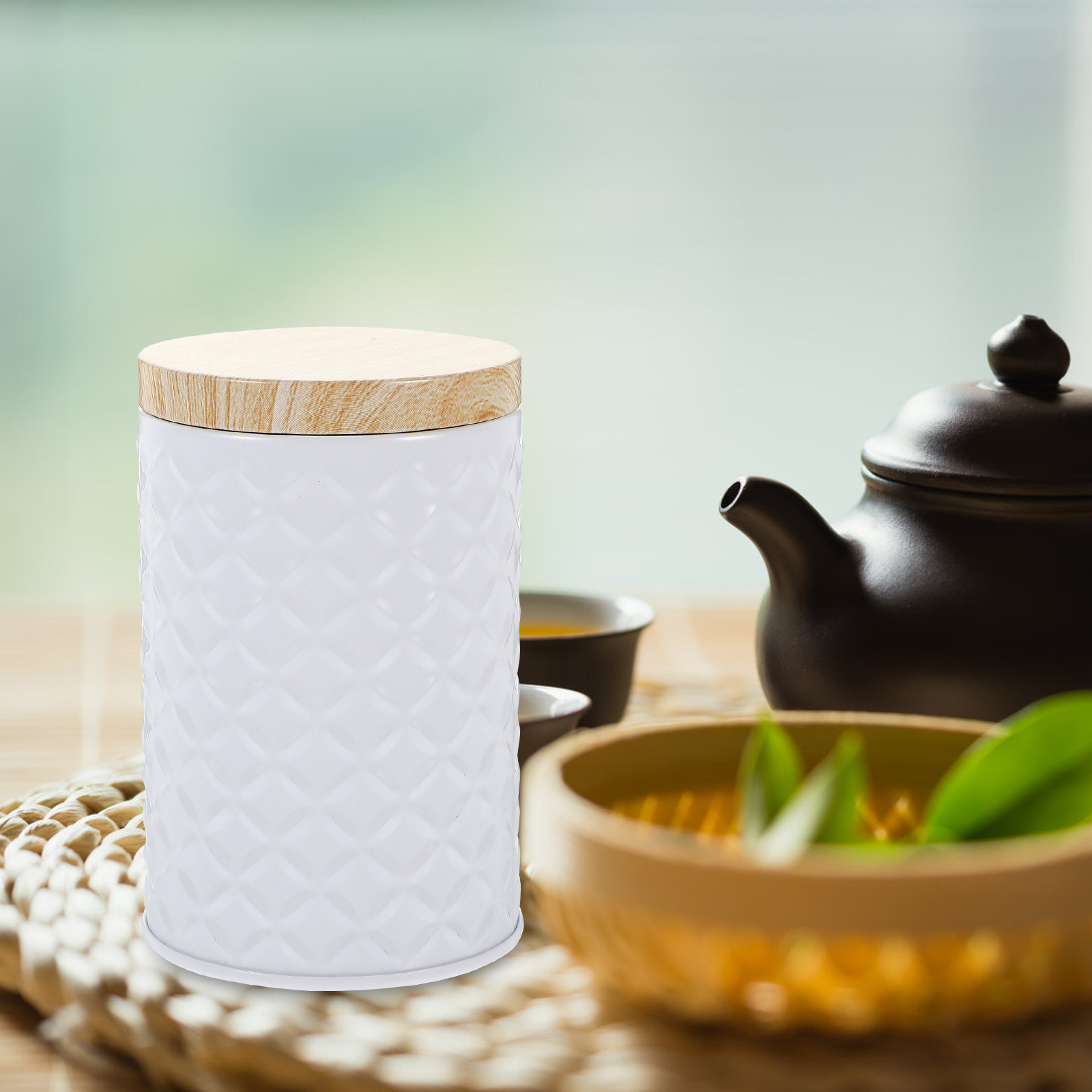 2Pcs Food Grade Tinplate Stora - огляд і ціна Coffee Tea Organizer