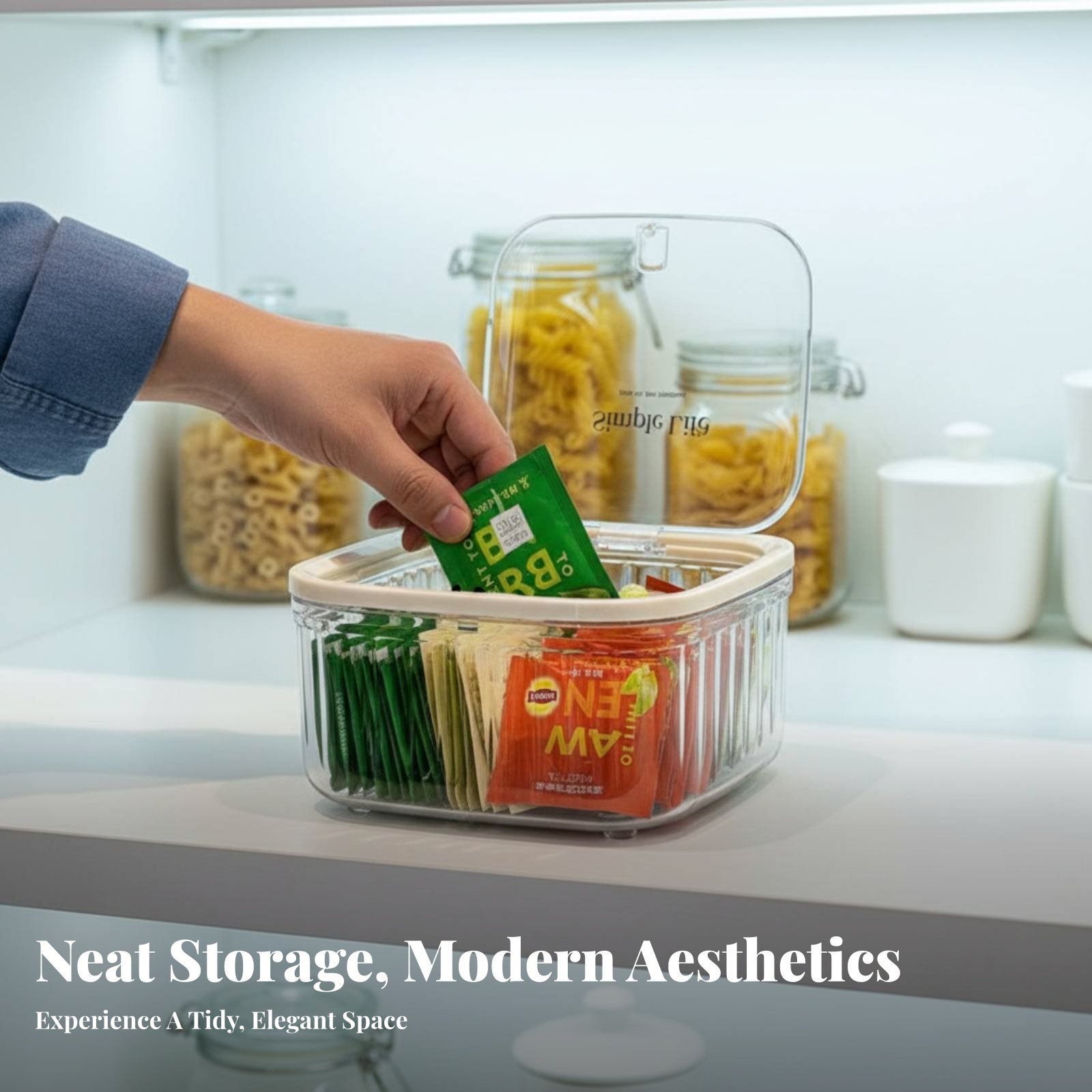 Plastic Tea Bag Storage Box La - огляд і ціна Coffee Tea Organizer
