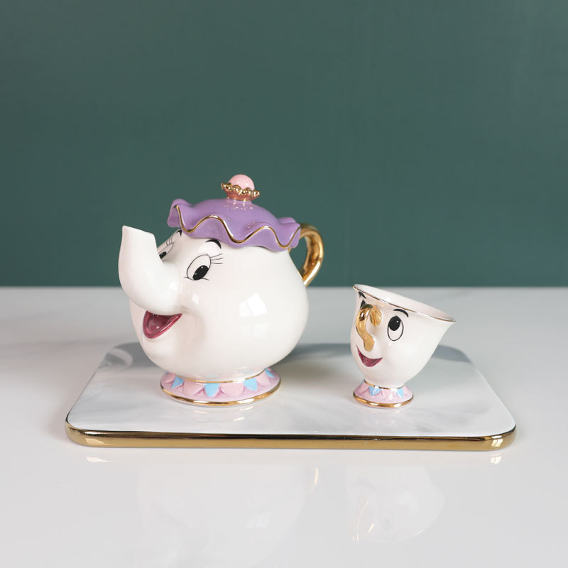 Hot Teapot Cartoon Beauty And  - огляд і ціна Coffee Tea Gift Set
