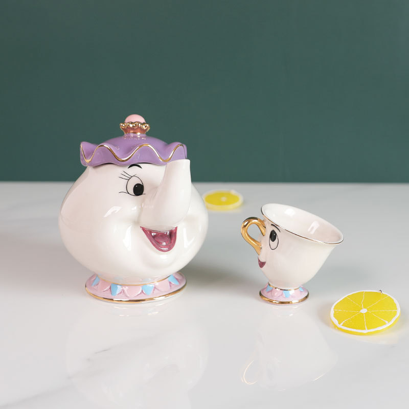 Hot Teapot Cartoon Beauty And  - огляд і ціна Coffee Tea Gift Set