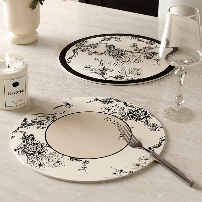 Round Leather Placemat for Coa - огляд і ціна T And Tea Coffee
