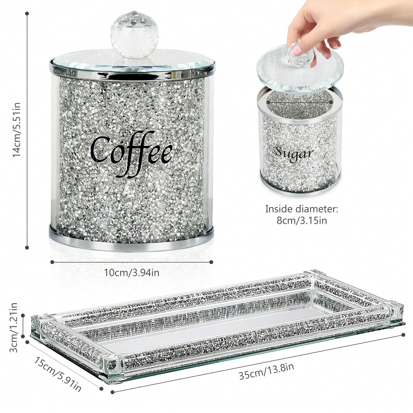 Coffee Sugar Tea Canister Set  - огляд і ціна Coffee Tea Gift Set