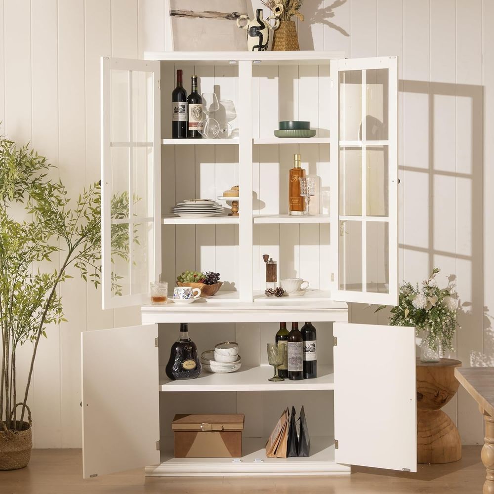 75 Tall White Glass Door Kitch - огляд і ціна Coffee & Tea Haus