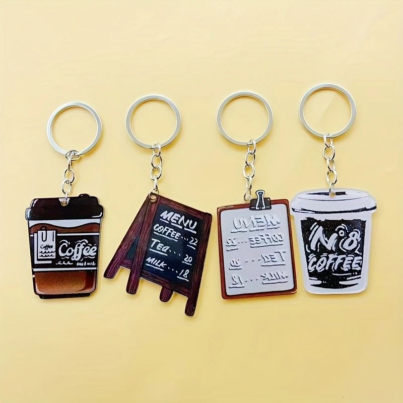 8pcs acrylic coffee cup keycha - огляд і ціна Coffee & Tea Haus